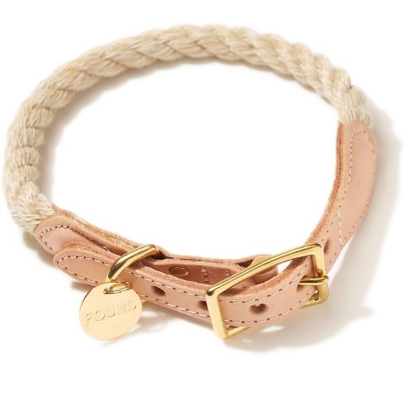 found my animal Other - Found My Animal - Light Tan Nylon Rope Cat & Dog Collar, (Small)
